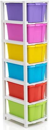 Pinkwhale 6 Compartments Plastic Modular Drawer  (Multicolor)