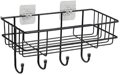 M Y Fruits/Vegetables Kitchen Rack Iron Multi-use Self Adhesive Kitchen Bathroom Corner Shelf