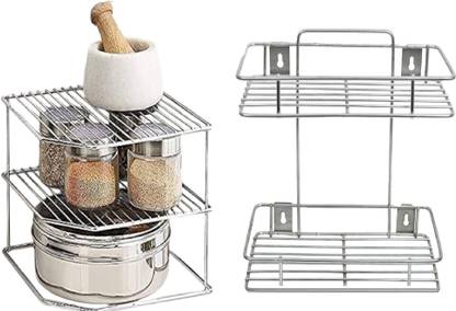 KPT Containers Kitchen Rack Steel Space-Saving Steel Rack Combo – Kitchen Corner & Shelf Rack