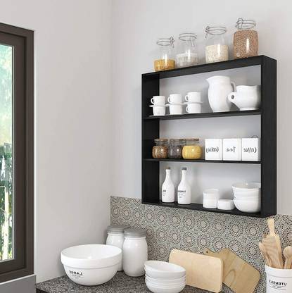 STAR HANDICRAFT Kitchen Shelf Racks, Kitchen Organizer, Kitchen Wall Mounted Rack,Shelf MDF (Medium Density Fiber) Wall Shelf