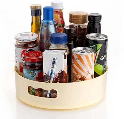 Xllent Containers Kitchen Rack Plastic Revolving Tray, Revolving Tray for Dining Table