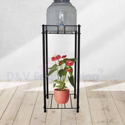 D&V ENGINEERING Water Dispenser Kitchen Rack Iron Sturdy Metal Water Dispenser Stand for 20 Liter Bottles | No Assembly Required