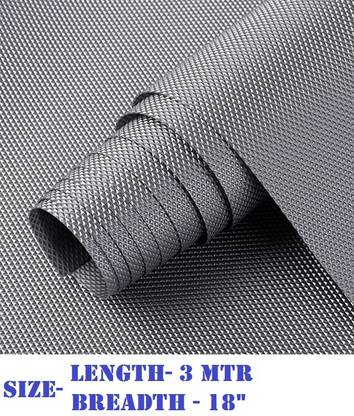 Raunak PVC (Polyvinyl Chloride) Drawer Mat/ Kitchen Mat (Grey) Size 18" x 3 Mtr