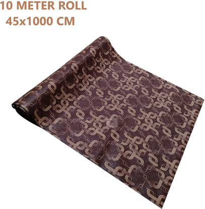 Imperials Avenue 10 MTR Roll, Mat Roll for Almirah, Wardrobe, Shelves, Rack, Kitchen Brown Lock