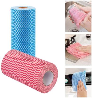 ANVIK Non-Woven Kitchen Tissue Paper/Towel Roll, Washable Reusable Multipurpose Wipes