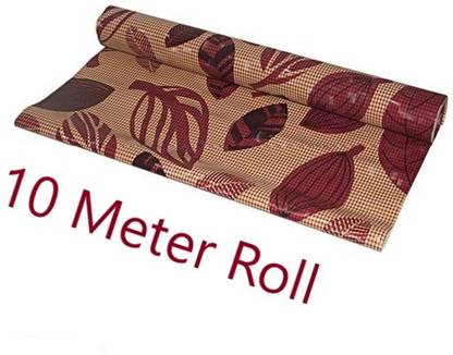 WEPIN MART 10 Meter, Rectangular Long Shelf Liner,Red Color,Size - 45 x 1000 cm