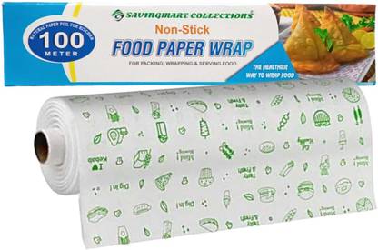 SAVINGMART COLLECTIONS FOOD WRAP 100 MTR BUTTER PAPER | ROTI WRAP| FOIL WRAP| PAPER WRAP