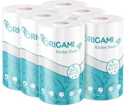 Origami Kitchen Tissue Paper Roll Pack of 6 - 60 Sheets Per Roll