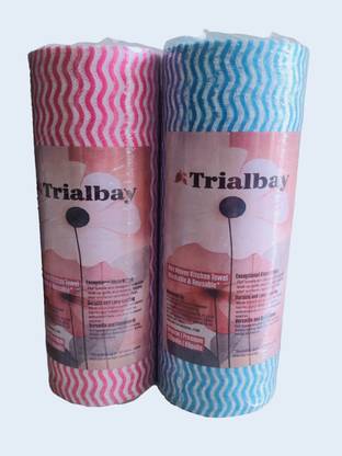 Trialbay Non Woven Premium Kitchen Towels, Washable And Reusable, Highly Absorbent