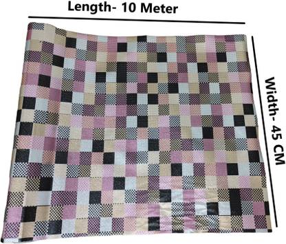 Home Ark 10 Meter Brown Rangoli design Roll for Almirah, Drawer, Wardrobe Shelf ,Kitchen
