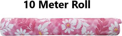 WEPIN MART 10 Meter, Size - 45 x 1000 cm Rectangular Long Shelf Liner.(Pink)