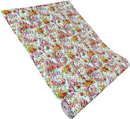 Pop Shade 5 Meter Orange Bail Design Roll for Almirah, Drawer, Wardrobe Shelf, Kitchen