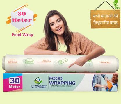 SAVINGMART COLLECTTIONS 30 MTR BUTTER PAPER FOR ROTI | BAKING PAPER | BURGER PAPER | FOOD WRAP