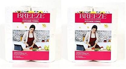 BREEZE BRE028 Kitchen Tissue Paper Roll -2 Rolls White