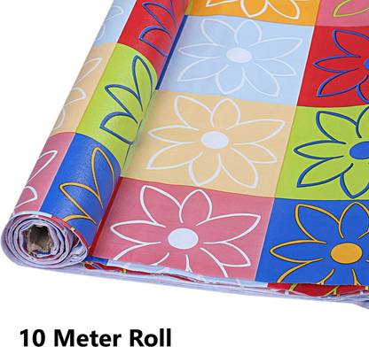 WEPIN MART 10 Meter, Size - 45 x 1000 cm Rectangular Long Shelf Liner