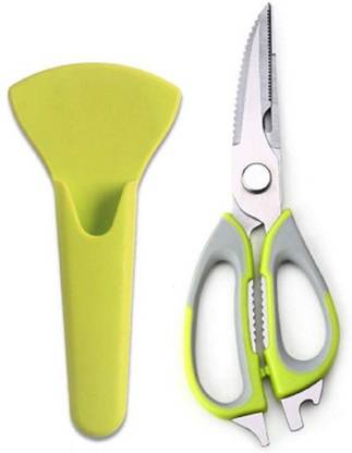 CHEVAZ 10 in 1 Mighty Shears Scissor Multipurpose Stainless Steel Scissor Best Shear Of Cooking Scissor Knife/Cutter/Peeler/Opener/Fish Scale Scraper/Slicer/Nutcracker Stainless Steel All-Purpose Scissor Stainless Steel All-Purpose Scissor