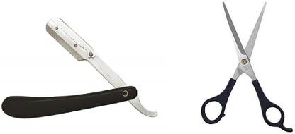 VISYA BEAUTY Salon Shaving Razor Ustra for Men Hair Cutting Scissor Smooth and Comfortable Scissors