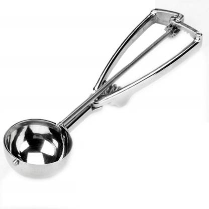 SHOPY ZONE DE5Stainless Steel Ice Cream Scoop Scooper Serving Spoon, Silver- Best for Kitchen Kitchen Scoop