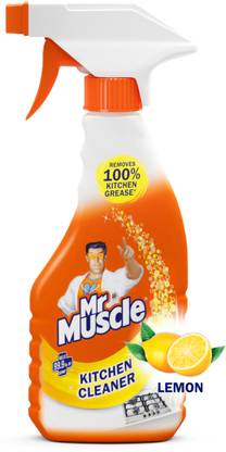 Mr.Muscle Kitchen Cleaner Spray, Lemon, Removes 100% Kitchen Grease Kitchen Cleaner