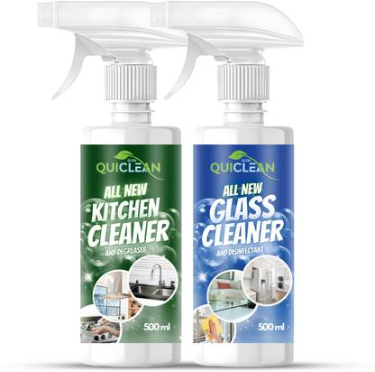 QUICLEAN All New Kitchen Cleaner & Glass Cleaner Pack Of 2 Kitchen Cleaner