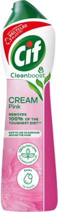 Cif Multi Purpose Cream Surface Cleaner | Micro Crystals & Pink Flowers 500ml Kitchen Cleaner