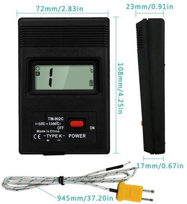 GoodsBazaar TM-902C Industrial Digital Thermometer Meter Thermocouple K Type Probe Sensor Digital Multimeter