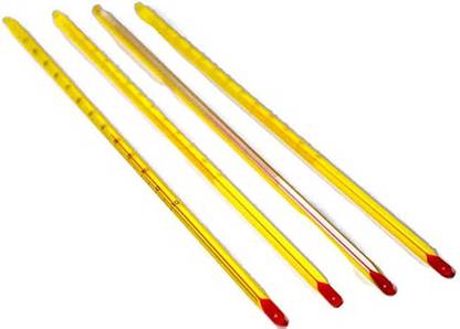 Greyart Lab Thermometer Clinical Thermometer Pack of 4 Alcohol Thermometer 10 to -110 Thermometer with Fork Kitchen Thermometer