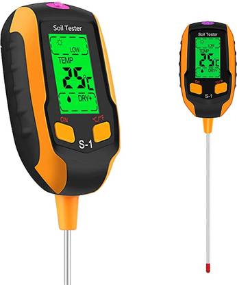 Zorbes 4-in-1 PH Meter, Agriculture Digital Plant Temperature/Soil Moisture/PH Meter Thermometer with Fork Kitchen Thermometer