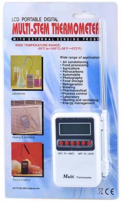 BALRAMA Multi-thermometer with External Sensing Probe Instant Read Thermocouple Kitchen Thermometer