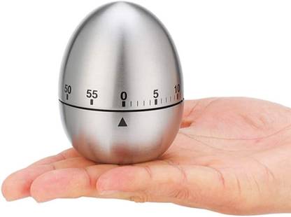 DONDA Egg Shape Kitchen Timer Cute & Manual, Mechanical Visual Rotating Alarm Analog Kitchen Timer