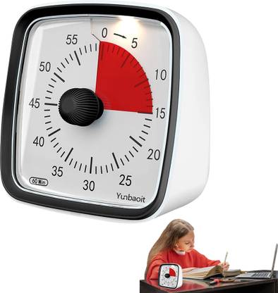 ZITRONIX 1 Piece Classroom Timer Black Silent Countdown Tool Digital Kitchen Timer