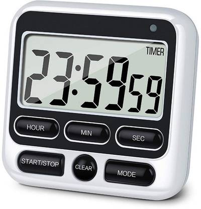 HANNEA LCD Digital Timer Magnet Alarm Clock 24hs Countdown Timer Digital Kitchen Timer