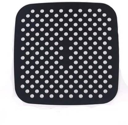 J REUSABLE Air Fryer Liners – 8.5 Inch NON-STICK Silicone Basket Mats Black Digital Kitchen Timer