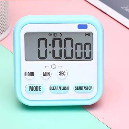 Vrundavan Care Blue Digital Timer Kids, Kitchen, Cooking, Classroom, Exercise, Oven, Baking Digital Kitchen Timer