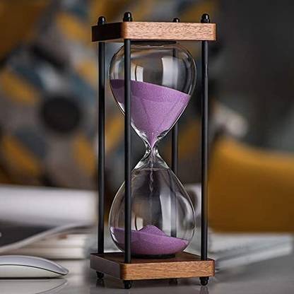 The Antique's Lab Wooden Large Sand timer Hourglass 30 Minute Approx, Pink 10"x 4"x 4" Inch Analog Kitchen Timer