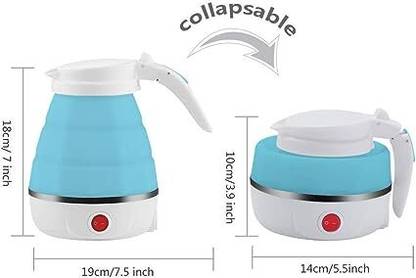 creatonic New Electric Foldable Kettle Food Grade Silicone Folding Kettle Digital Kitchen Timer