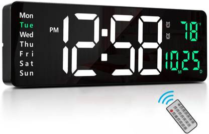 Calldrishe Digital White, Green Clock