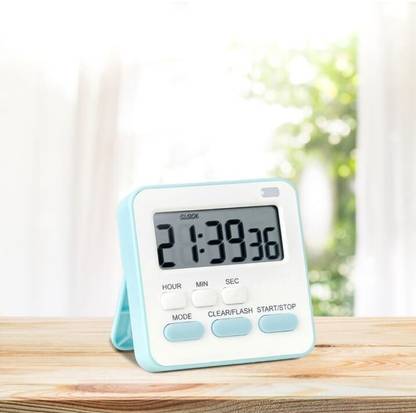 PRAYASHAY TRADELINK Study Timer Digital Display Magnetic table Stand Loud Alarm Stop Watch(Blue) Digital Kitchen Timer