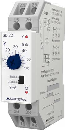 ELECTRIXZONE Multispan Star Delta Timer 5A SD-22 Analog Kitchen Timer