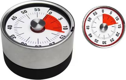 NH WORLD 60 Minutes Multipurpose Mechanical Timer For Kitchen,Visual Countdown Timer Analog Kitchen Timer