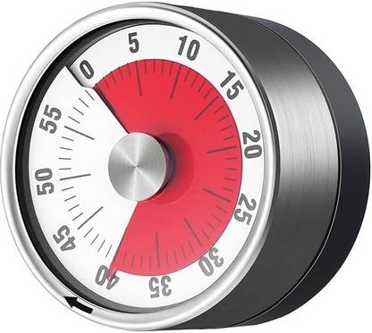 KUNYA Round 2.3" Analog Countdown Timer Kids Mini 60 Minute Clock Mechanical Magnetic Analog Kitchen Timer