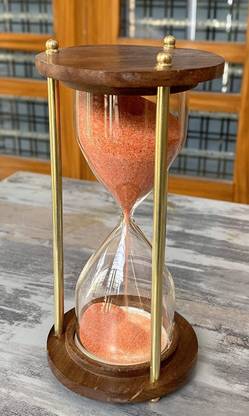 makkunautic Watch, Clock & Instruments Antique Timer Brass 6" Sand Timer Analog Kitchen Timer