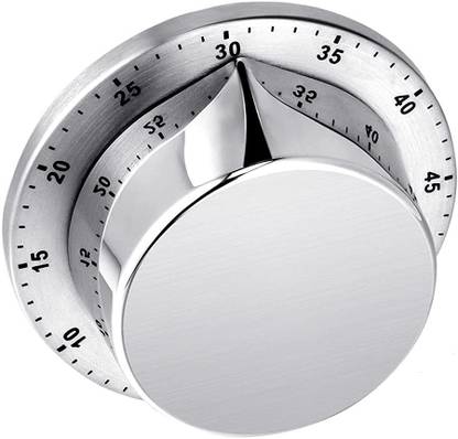 pepplo 60 Minute Timer,Magnetic Loud Alarm,Mechanical Stainless Steel Cooking Timer Analog Kitchen Timer