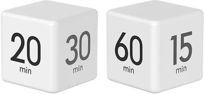 HomeHunt Cube Timer For Kitchen,Gravity Sensor Flip Timer,Square Kids Timer15-20-30-60Min Digital Kitchen Timer