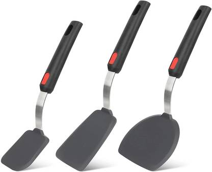 TRIFECTA Silicone Spatula Turner Spatula Set for Nonstick Cookware Non-Stick Spatula