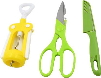 DeoDap Multifunction Kitchen Tools Stainless Steel , Plastic Kitchen Accessory Set 3pc Kitchen Tool Set