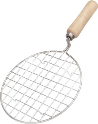 Happy Kitchen Stainless Steel Roaster With Wooden Handle | Ideal For Roasting Vegetables- 34cm Kitchen Tool Set