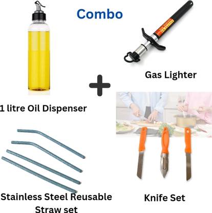 ARVAT Knife_oil_straw_lighter Kitchen Tool Set