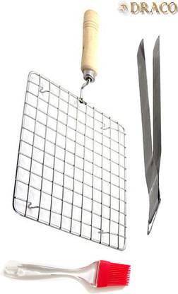 DRACO Squire Roaster With Roti Chimta / Tong And Butter Brush M_PRS+C+BB_L_9 Kitchen Tool Set
