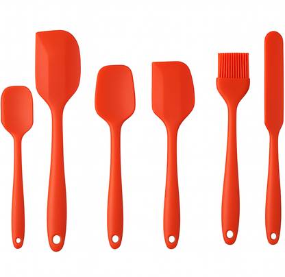 Frenchware Curve Pro Non-Stick Silicone Spatula & Measuring Spoons| Food-grade & BPA-Free Kitchen Tool Set